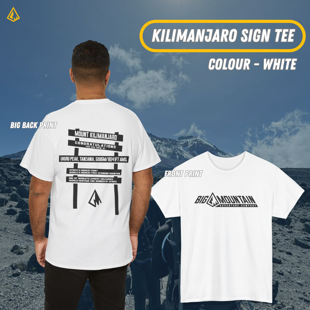 Kilimanjaro Uhuru Sign Unisex Tee (Black Print)