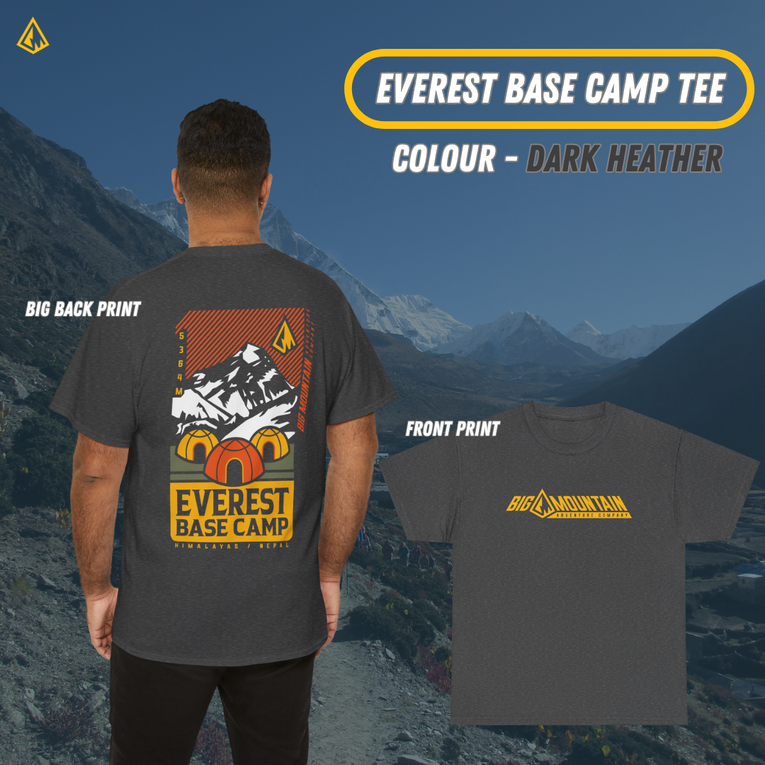 Everest Base Camp Unisex Tee (Yellow / Orange Print)