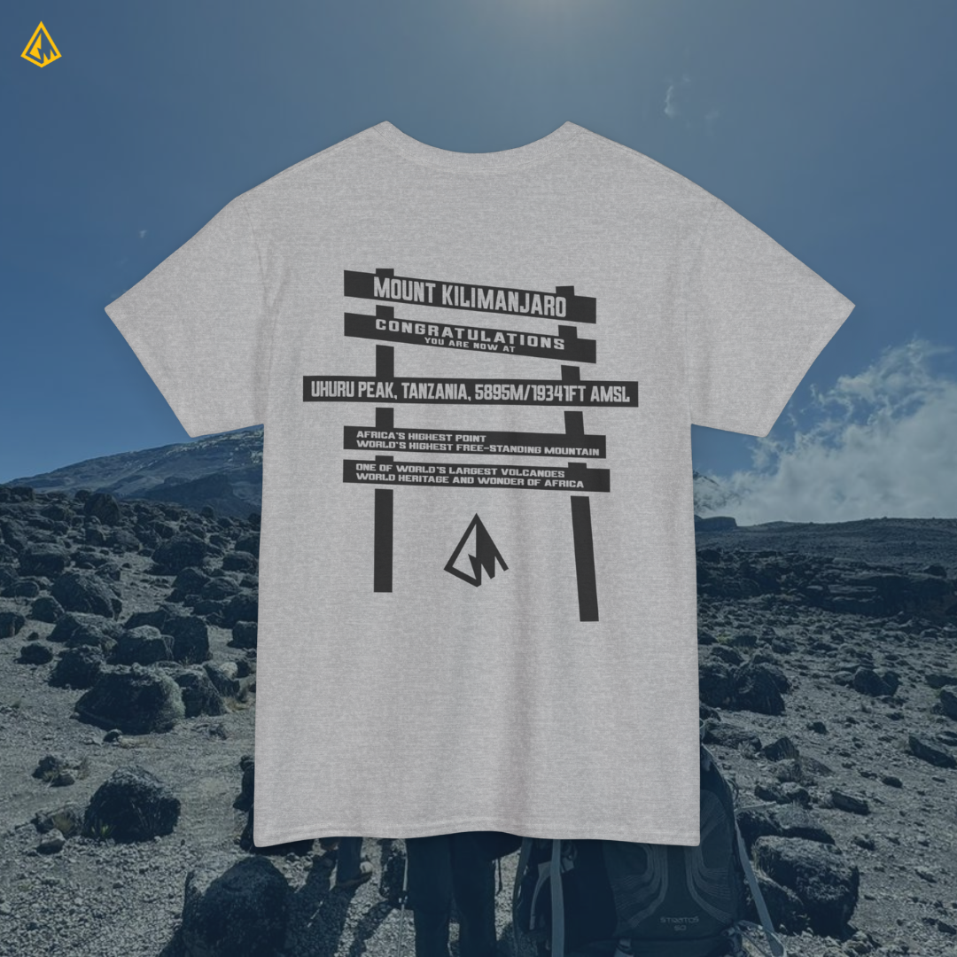 Kilimanjaro Uhuru Sign Unisex Tee (Black Print)