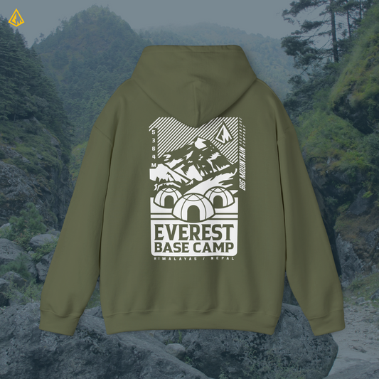 Everest Base Camp Unisex Hoodie (White Print)