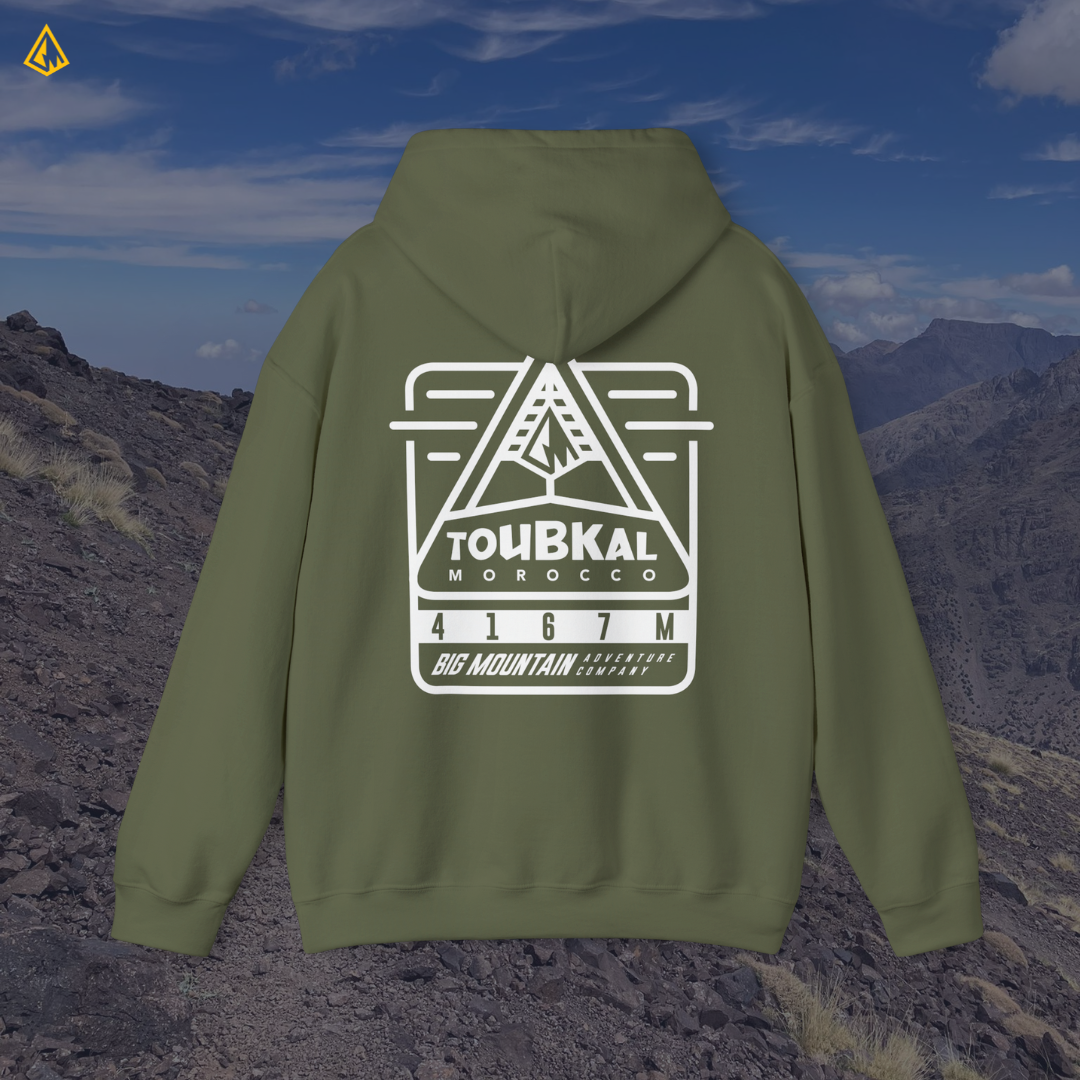 Toubkal Unisex Hoodie (White Print)