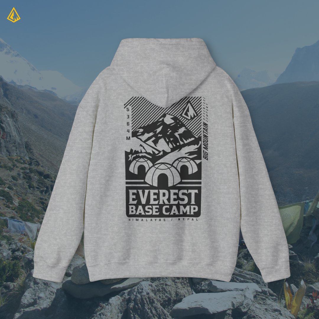 Everest Base Camp Unisex Hoodie (Black Print)