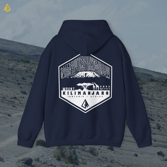 Kilimanjaro Unisex Hoodie (White Print)