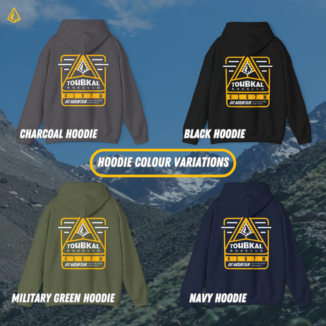 Toubkal Unisex Hoodie (Yellow Print)