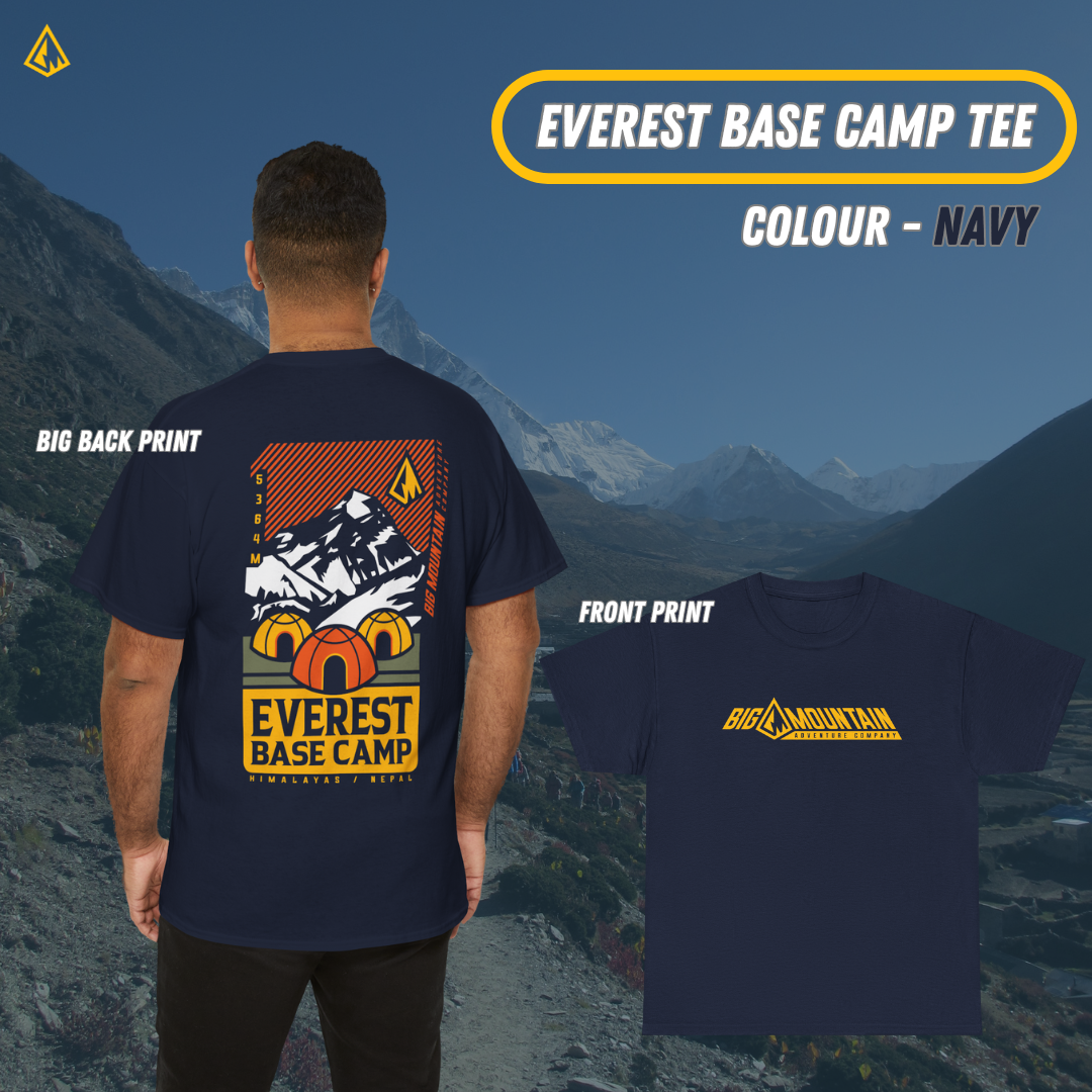 Everest Base Camp Unisex Tee (Yellow / Orange Print)