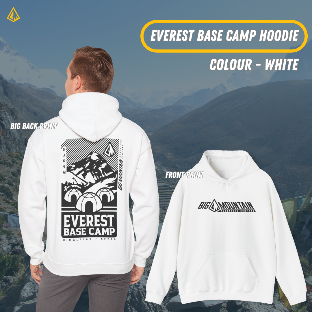 Everest Base Camp Unisex Hoodie (Black Print)