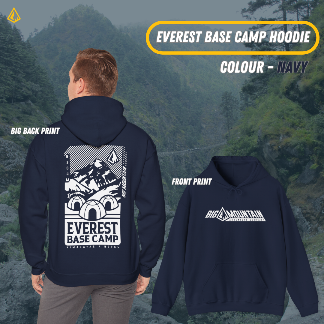 Everest Base Camp Unisex Hoodie (White Print)