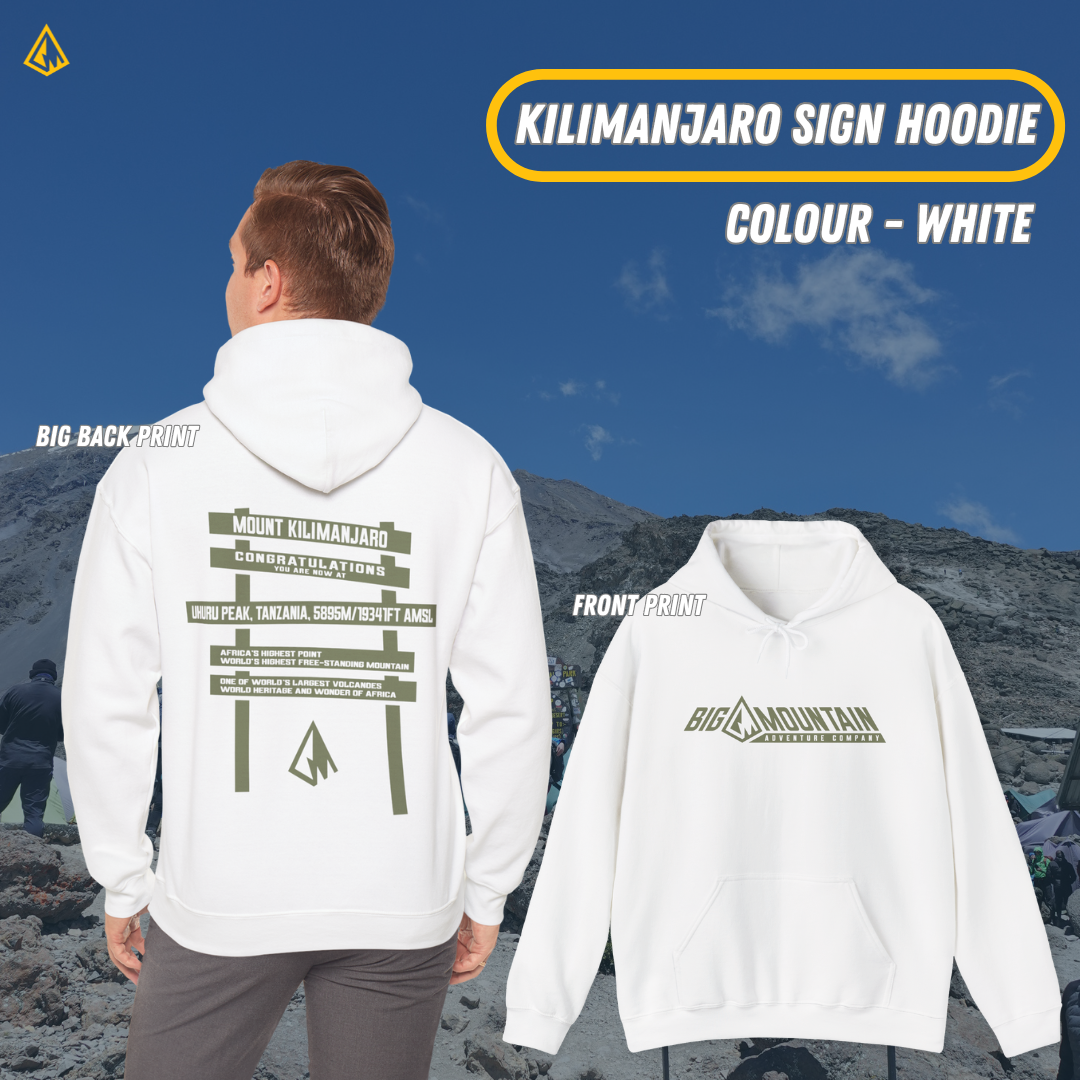 Kilimanjaro Uhuru Sign Unisex Hoodie (Green Print)