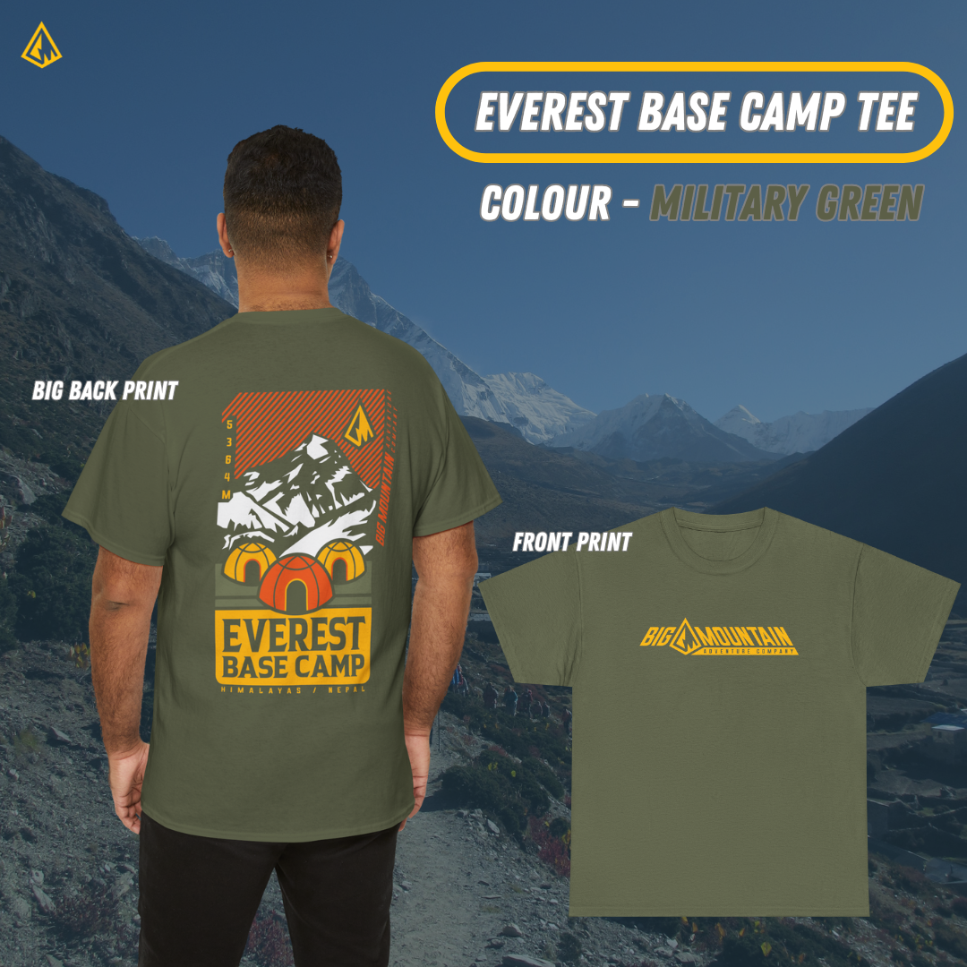 Everest Base Camp Unisex Tee (Yellow / Orange Print)