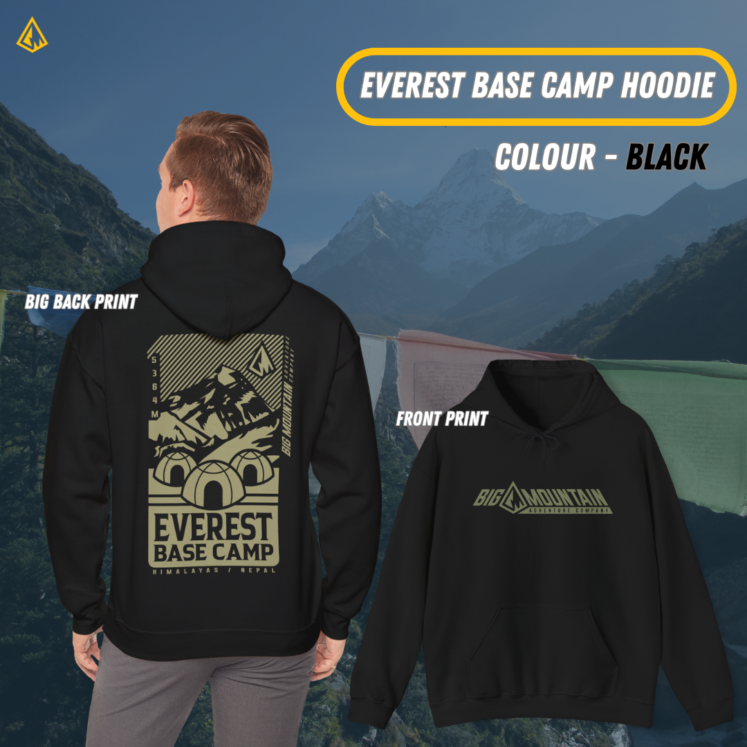 Everest Base Camp Unisex Hoodie (Green Print)