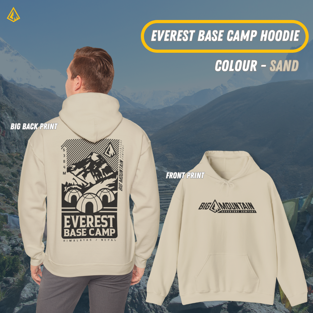 Everest Base Camp Unisex Hoodie (Black Print)