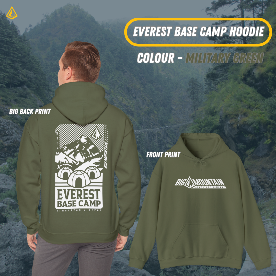 Everest Base Camp Unisex Hoodie (White Print)