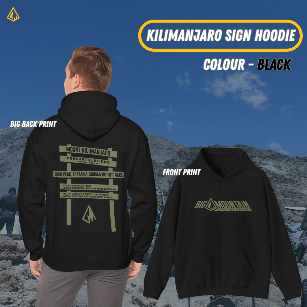 Kilimanjaro Uhuru Sign Unisex Hoodie (Green Print)