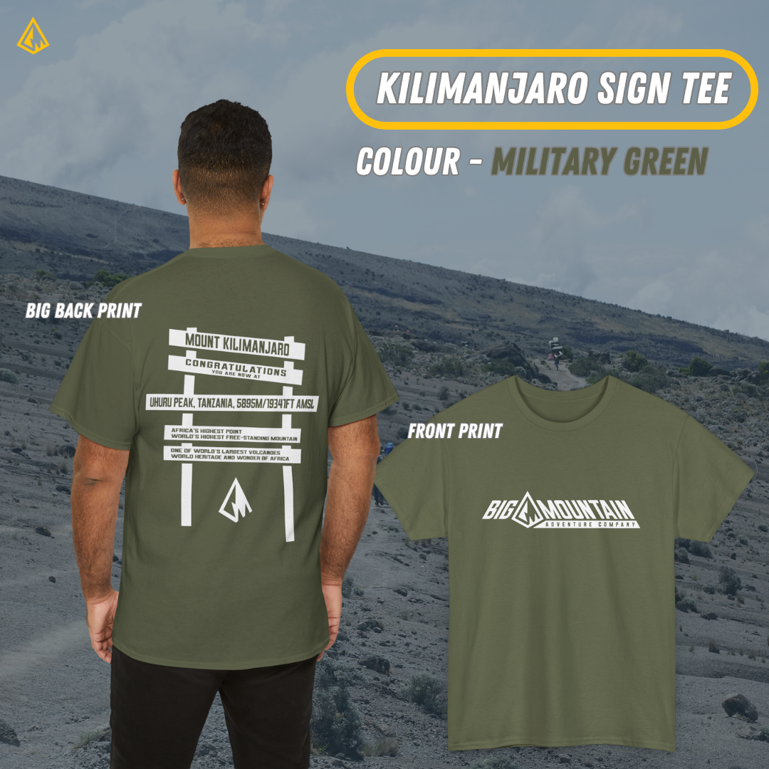 Kilimanjaro Uhuru Sign Unisex Tee (White Print)