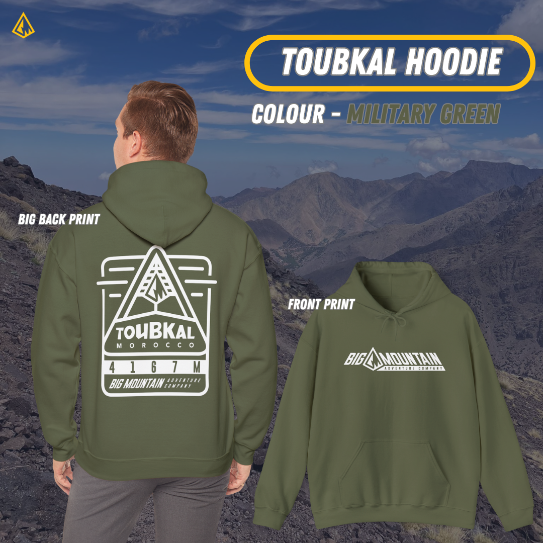 Toubkal Unisex Hoodie (White Print)