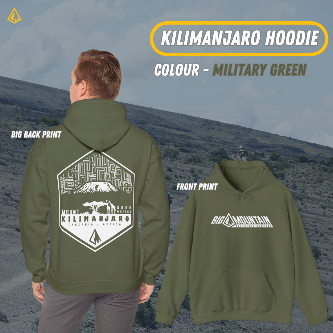 Kilimanjaro Unisex Hoodie (White Print)