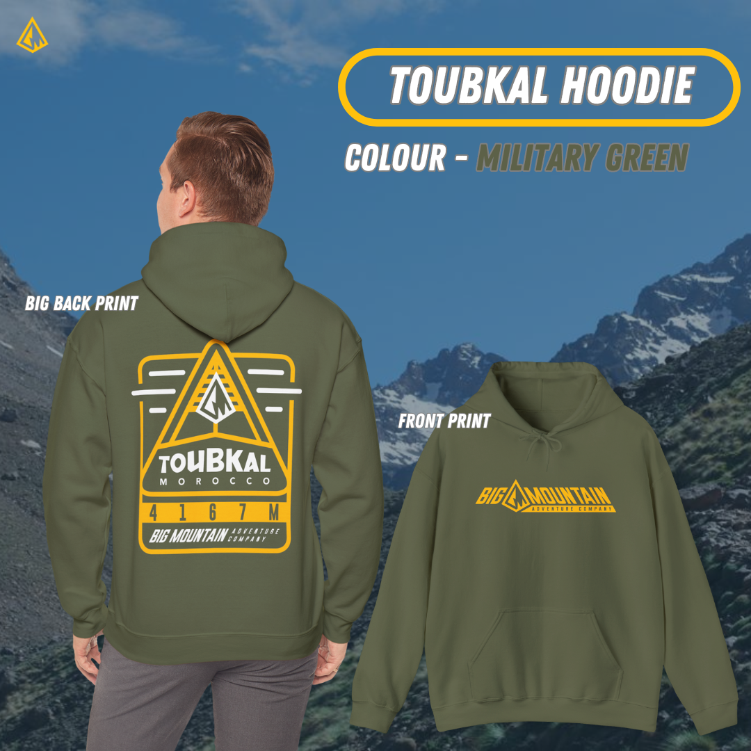 Toubkal Unisex Hoodie (Yellow Print)