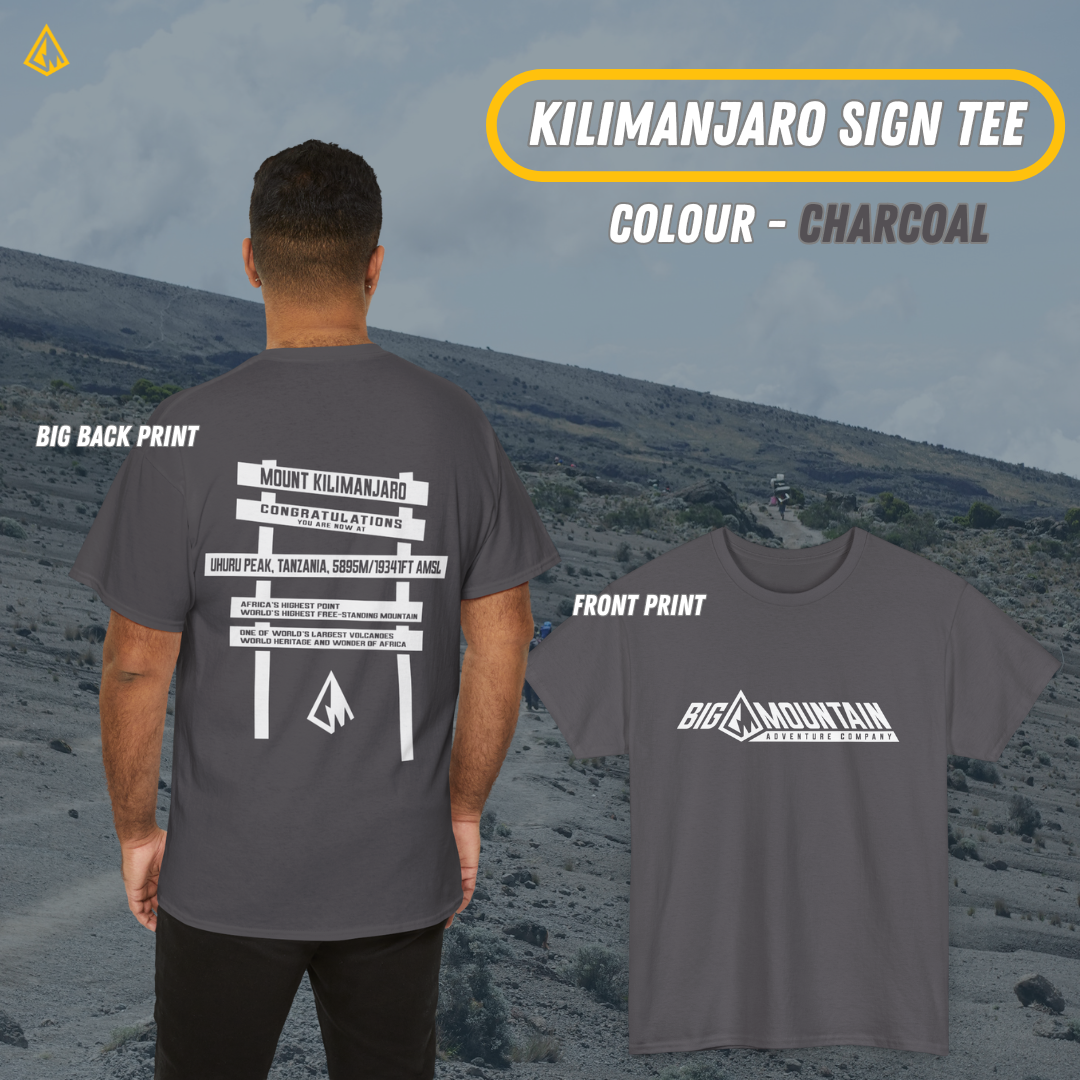 Kilimanjaro Uhuru Sign Unisex Tee (White Print)