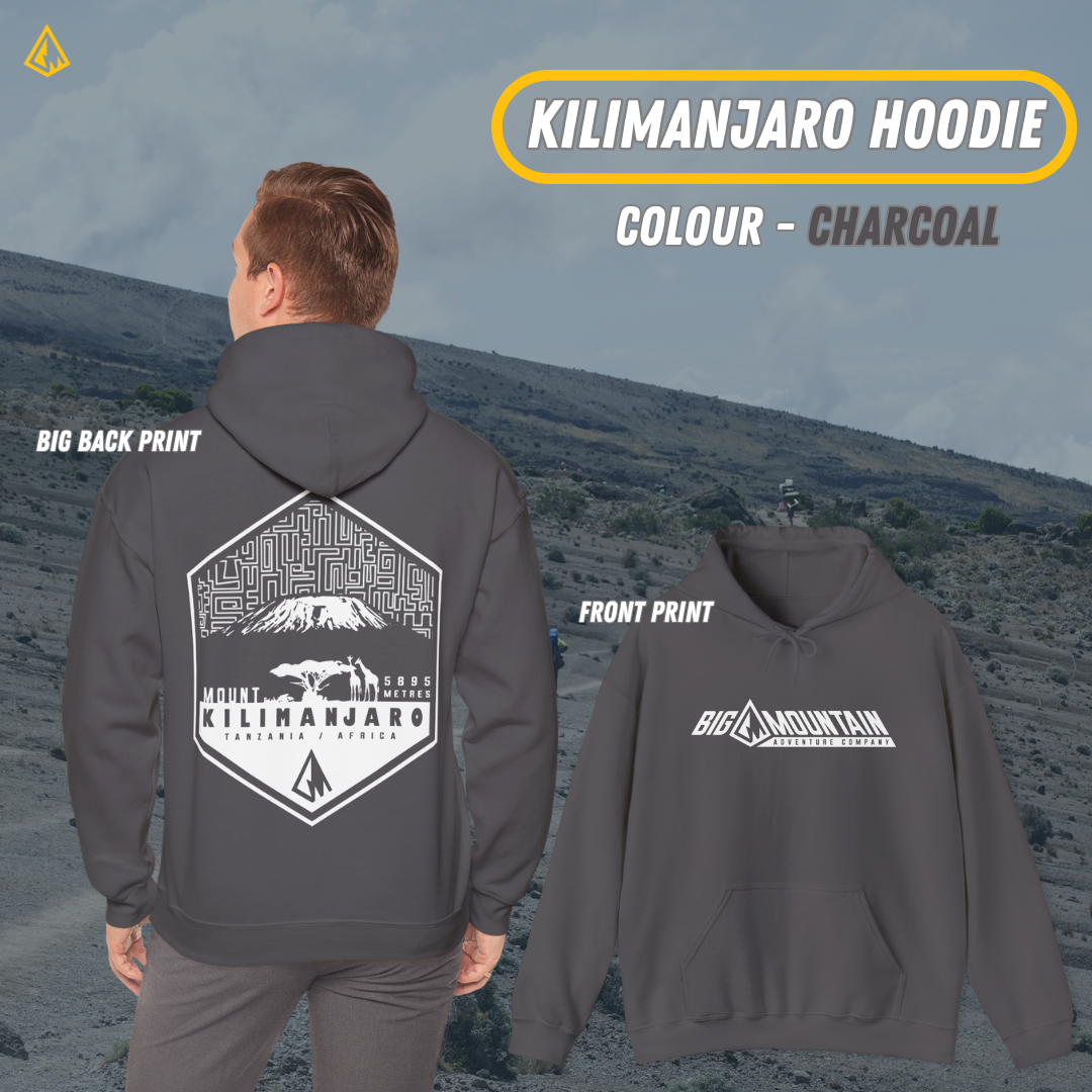 Kilimanjaro Unisex Hoodie (White Print)