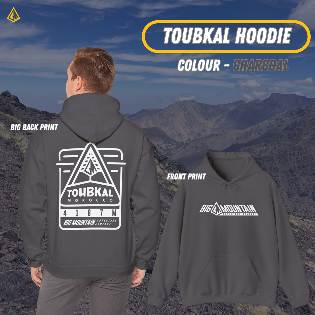 Toubkal Unisex Hoodie (White Print)