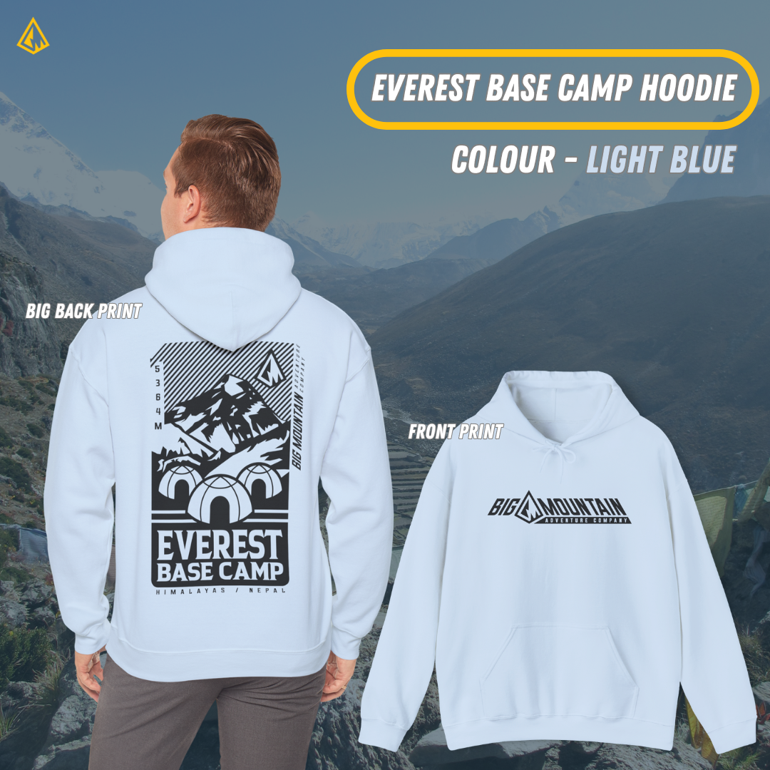 Everest Base Camp Unisex Hoodie (Black Print)