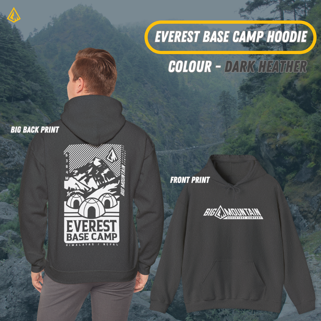 Everest Base Camp Unisex Hoodie (White Print)