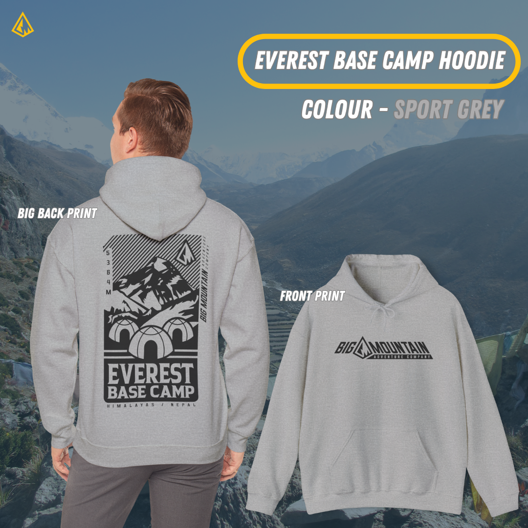 Everest Base Camp Unisex Hoodie (Black Print)