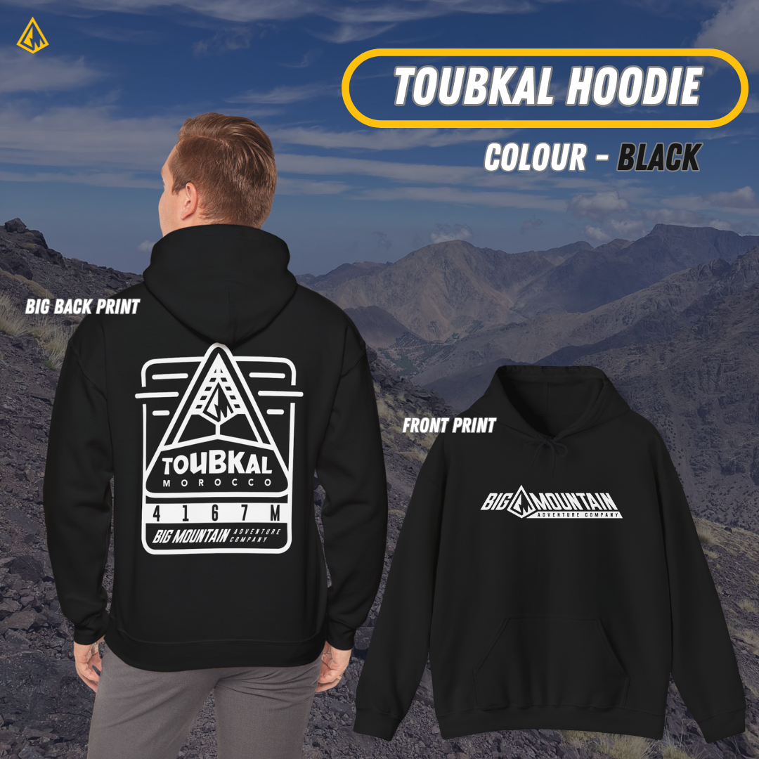 Toubkal Unisex Hoodie (White Print)