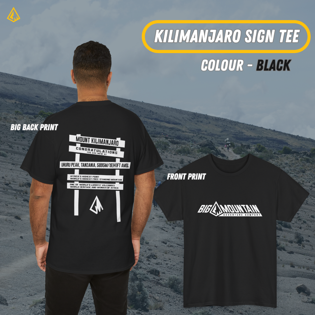 Kilimanjaro Uhuru Sign Unisex Tee (White Print)