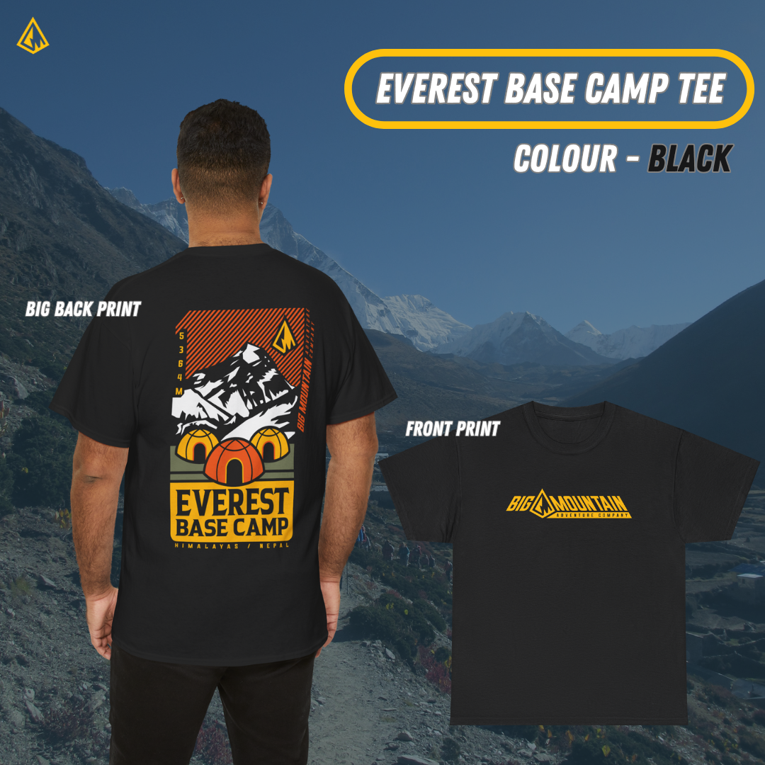 Everest Base Camp Unisex Tee (Yellow / Orange Print)