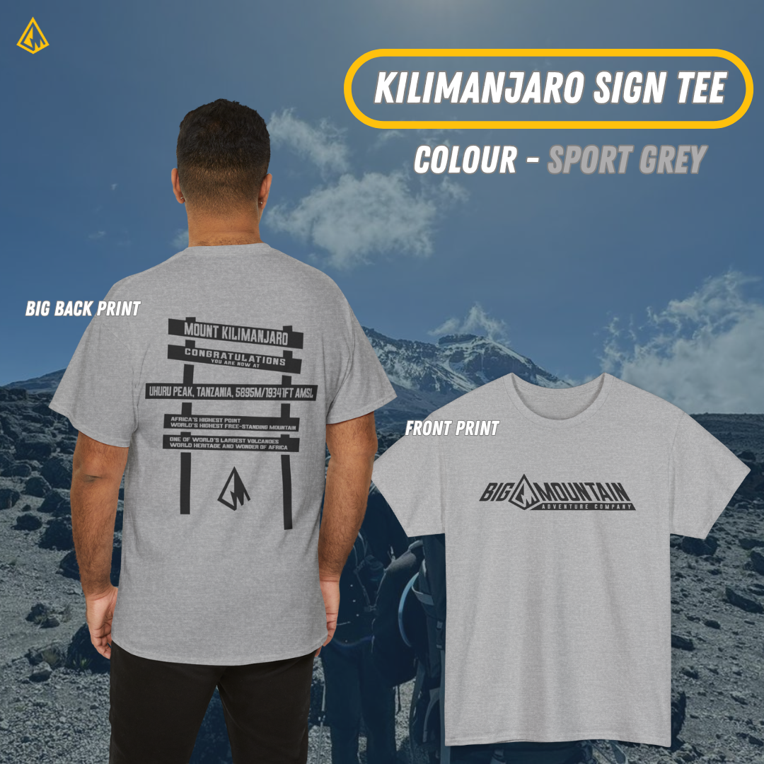 Kilimanjaro Uhuru Sign Unisex Tee (Black Print)