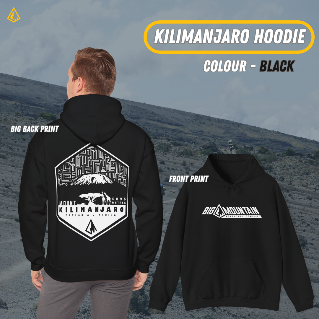 Kilimanjaro Unisex Hoodie (White Print)